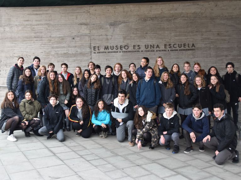 O grupo do projeto no Museu da Memória em Santiago, em junho de 2019 