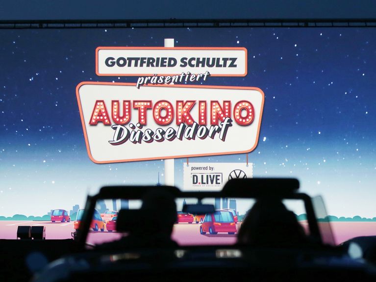 Church services in a drive-in cinema Church services in a drive-in cinema