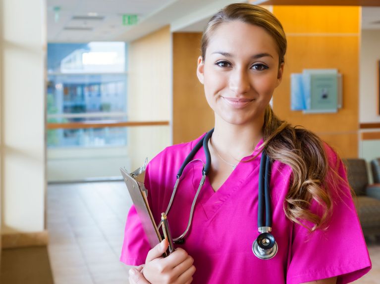 A nurse undergoing training