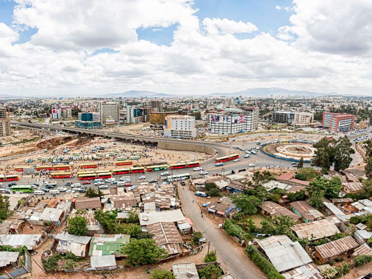 Blick auf Addis Abeba