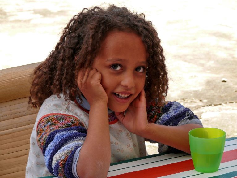 Mädchen in einem Kinderhort in Addis Abeba