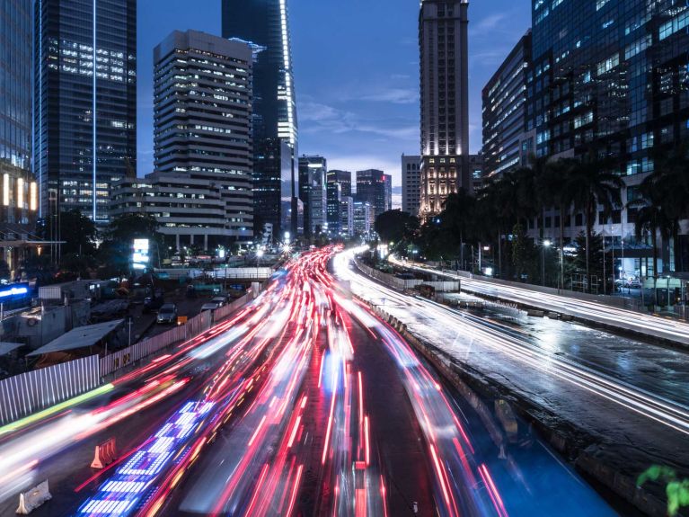 Rush hour in Jakarta’s business district