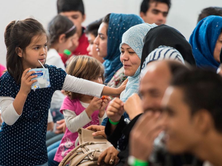 Demandeurs d’asile dans un centre d’accueil à Giessen