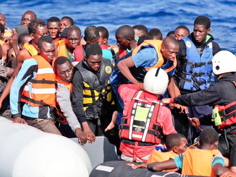 A rescue operation by the organization Lifeboat