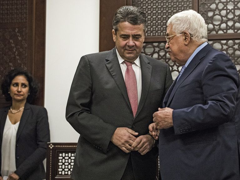 Dialog: Sigmar Gabriel und Mahmud Abbas bei Friedensgesprächen