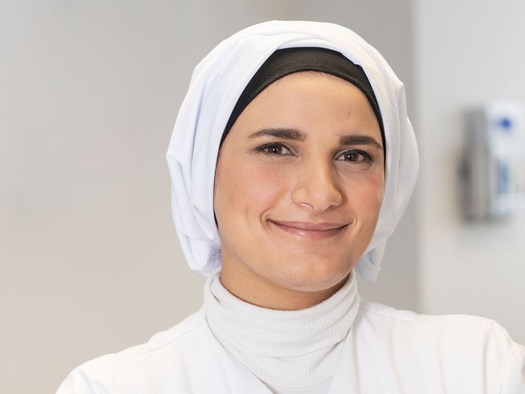 Souaad Al-Samra, praktykantka w Szpitalu im. Alfrieda Kruppa w Essen