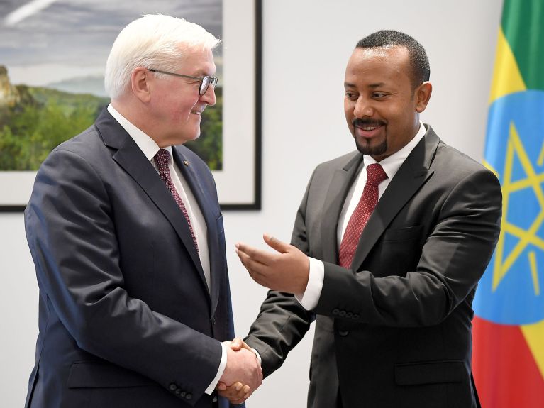 Bundespräsident Steinmeier und Regierungschef Ahmed