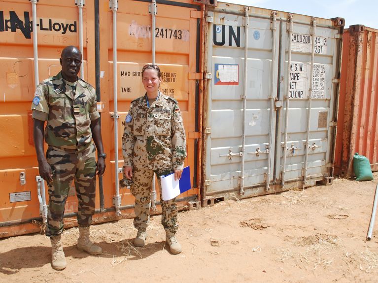 حوالي 3500 عنصر أمن ألماني يشاركون في مهمات الأمم المتحدة، هنا مثلا في السودان.