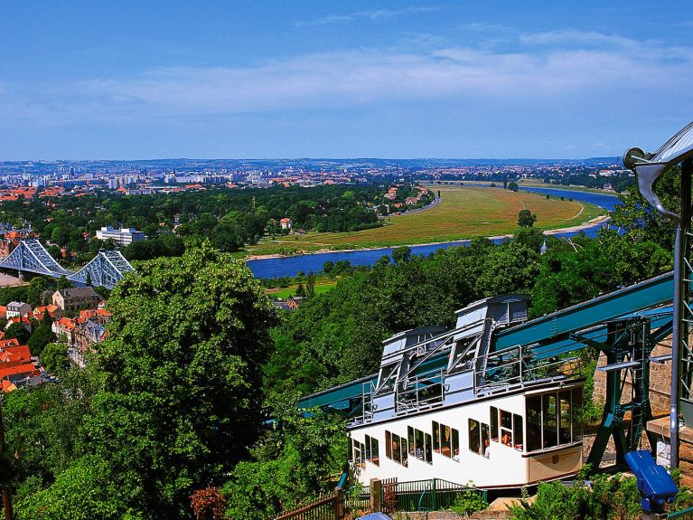 Blick auf Dresden und die Elbe