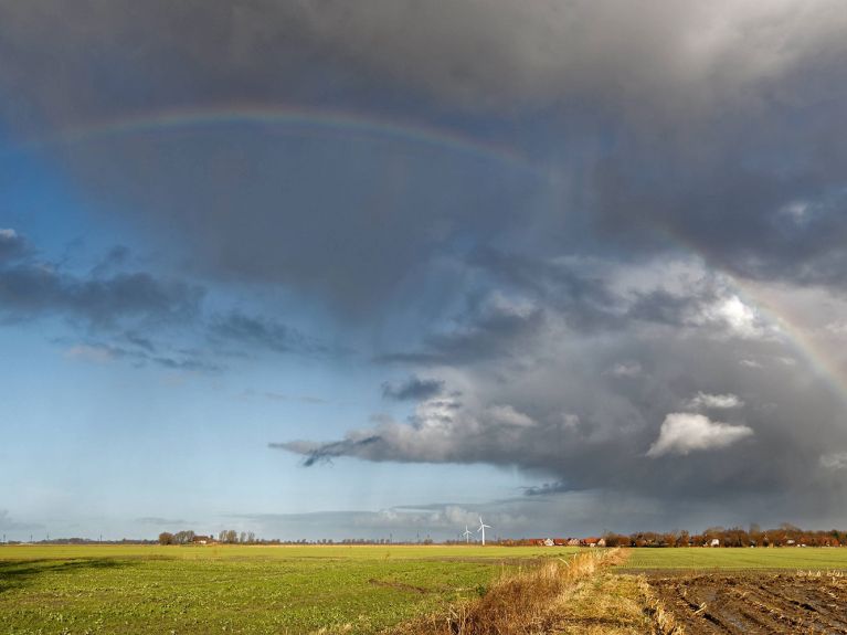 Sonne Wolken Regenbogen