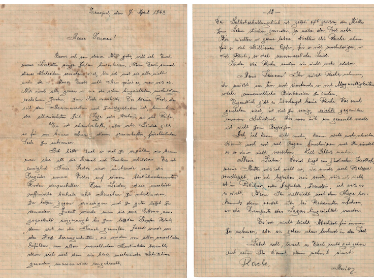 Ein abfotografierter Brief 