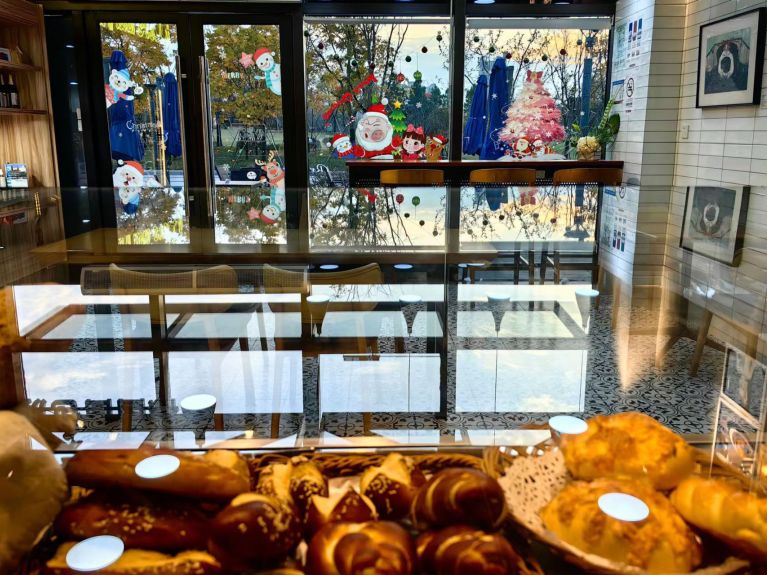 Blick in die Bäckerei Brotecke in Taicang