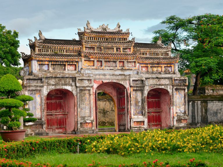The Phung Tien Gate in the imperial city of Hué in Vietnam.