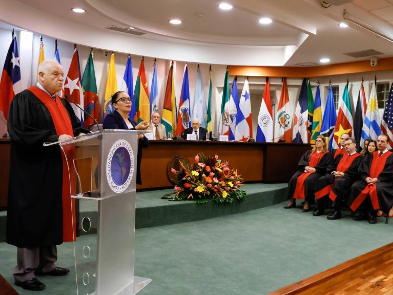 A CIDH com o presidente Ricardo C. Pérez Manrique