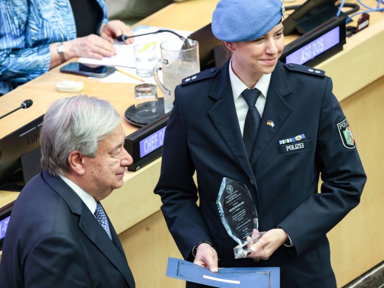 UN-Generalsekretär António Guterres und Stephanie Königs