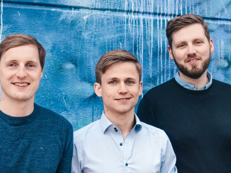 Blinkist-Gründer Holger Seim, Tobias Balling, Niklas Jansen (v. l.)