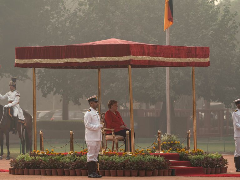 Angela Merkel 2019 in Indien