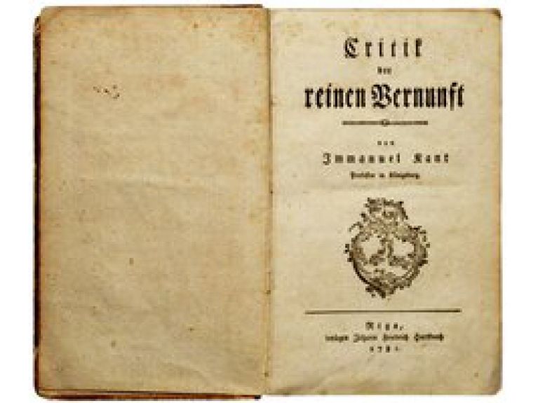 Cover of the first edition of the work “Critique of Pure Reason” Cover of the first edition of the work “Critique of Pure Reason”