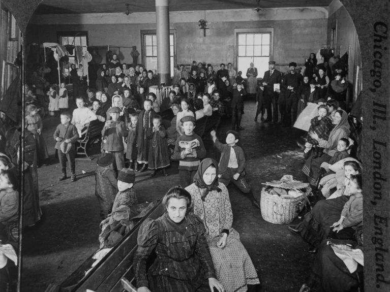 Einwanderer auf Ellis Island, USA