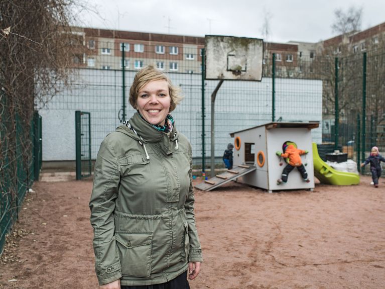 Maria Müller finds her occupation as a preschool teacher challenging but rewarding.