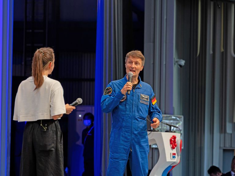 Auch der deutsche Astronaut Matthias Maurer nahm am Space Day teil.   Auch der deutsche Astronaut Matthias Maurer nahm am Space Day teil.