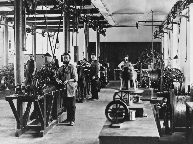 Fabrikhalle von Siemens 1890 in Berlin