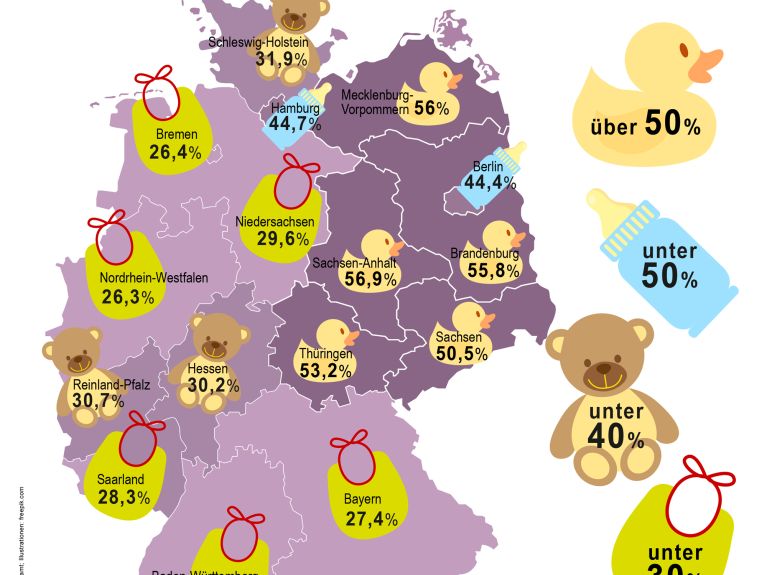 Facebook-Karte: Kinderbetreuung in Deutschland