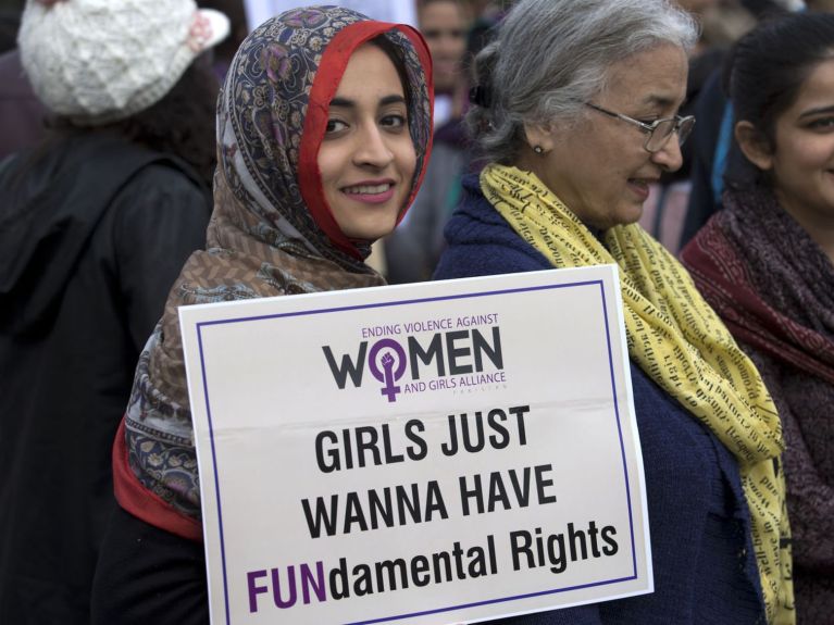 Women’s rights rally in Islamabad in 2019.