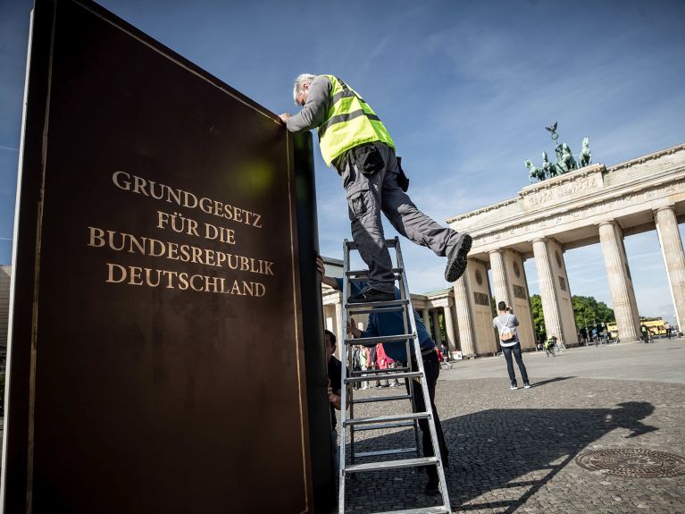 70th anniversary of the Basis Law – celebration at the Brandenburg Gate in May 2019 70th anniversary of the Basis Law – celebration at the Brandenburg Gate in May 2019