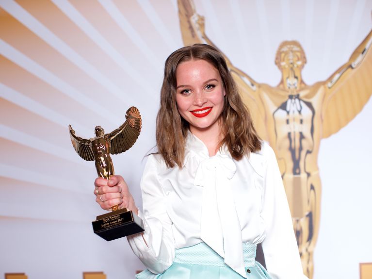 Sonja Gerhardt lors de la remise du Jupiter Award.