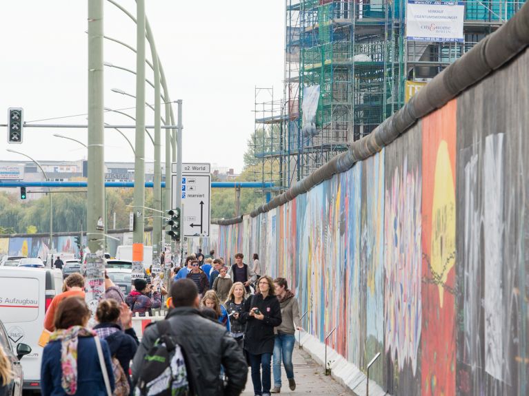 a rua Mühlenstrasse em Berlim.