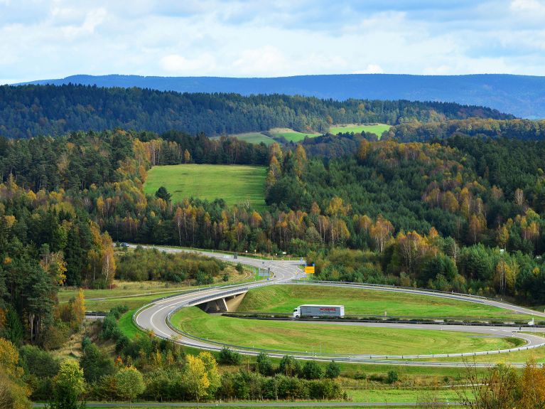today the slip road to the A73 Autobahn.
