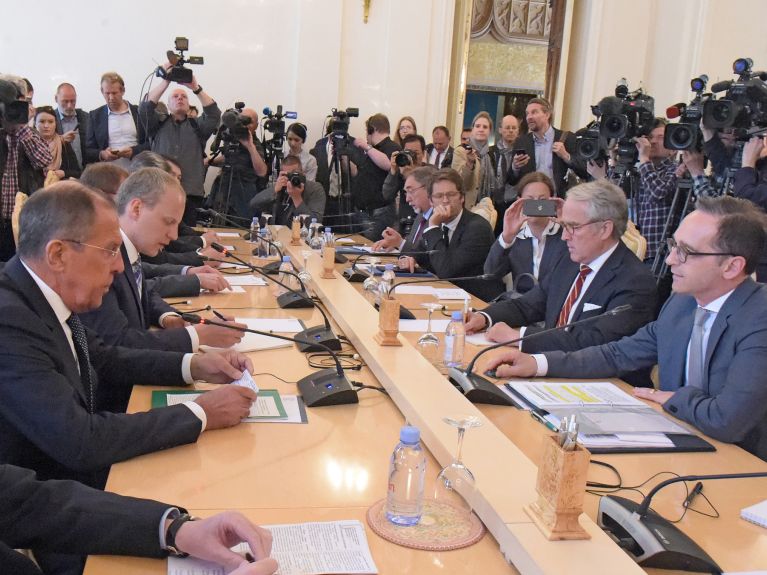 Встреча министров иностранных дел Лаврова Мааса в Москве