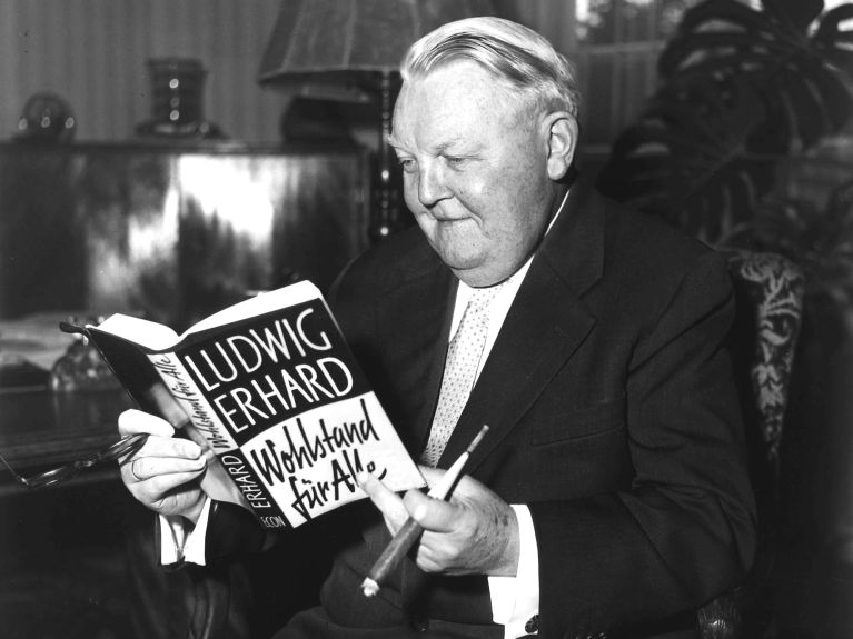 Ludwig Erhard, founder of the social market economy in Germany. Ludwig Erhard, founder of the social market economy in Germany.