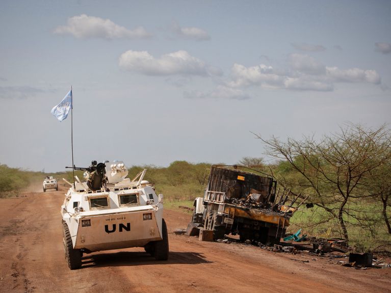 Soldados da ONU em missão de paz na África 
