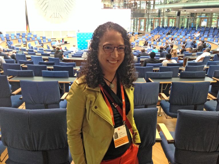 Emilia Díaz Struck beim Global Media Forum in Bonn Emilia Díaz Struck beim Global Media Forum in Bonn