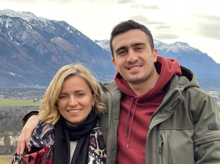 Anas and Anna – the Ukrainian-Syrian couple live in Berlin. Anas and Anna – the Ukrainian-Syrian couple live in Berlin.