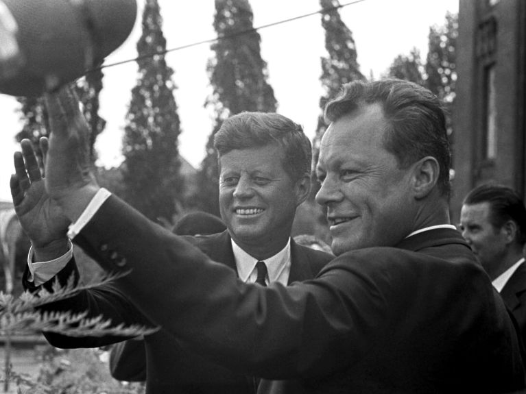 Präsident Kennedy und Berlins Bürgermeister Willy Brandt