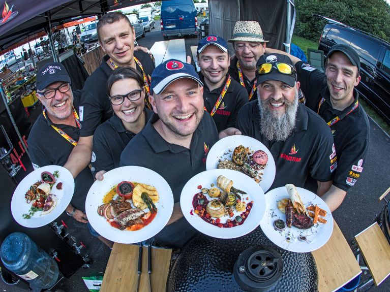 Asador a la parrilla campeón alemán 2017: Martin Schulz, con su equipo 