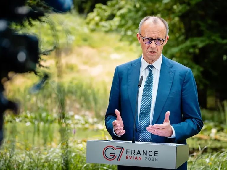Bundeskanzler Friedrich Merz beim G7-Gipfel in Évian-les-Bains