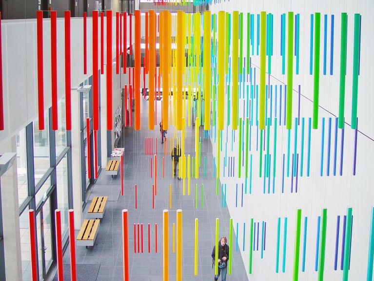 Foyer of the new chemistry building at TU Dresden 