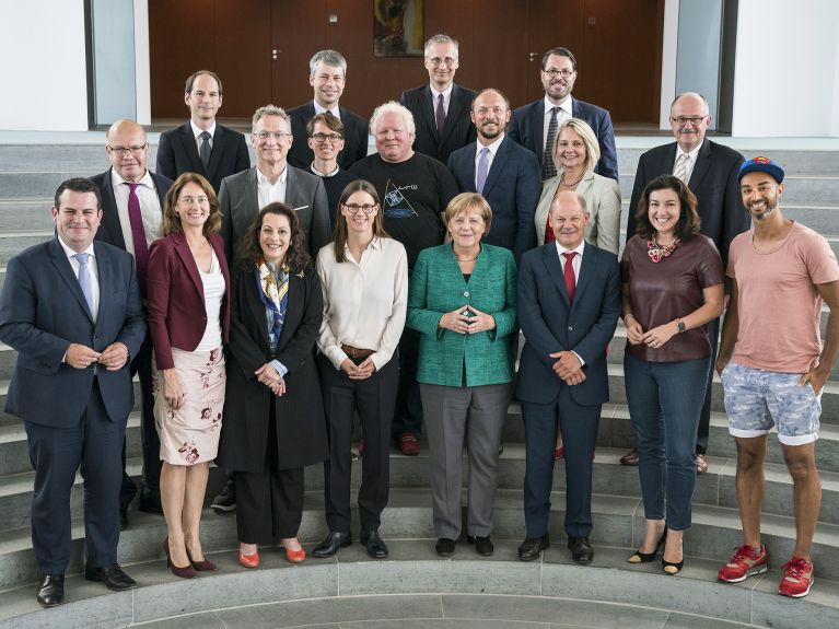Chancellor Merkel, Professor Noveck and the Digital Council of the Federal Government.