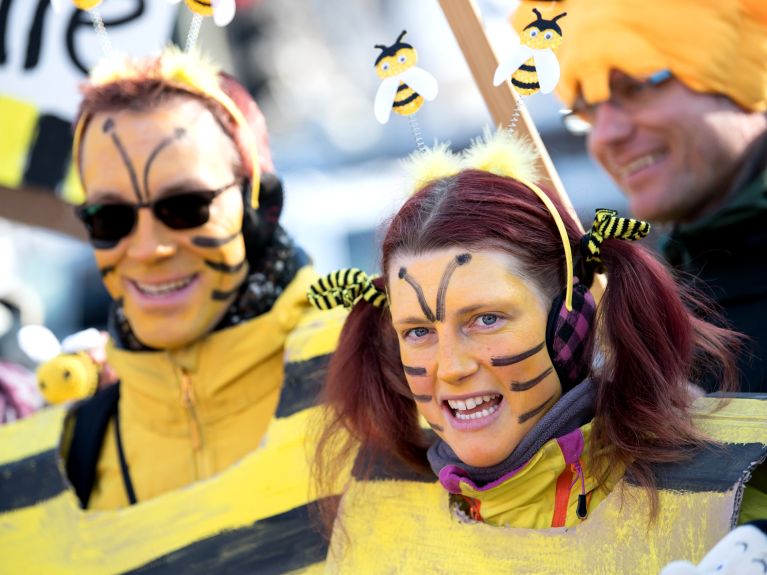 Protest für den Bienenschutz in Bayern