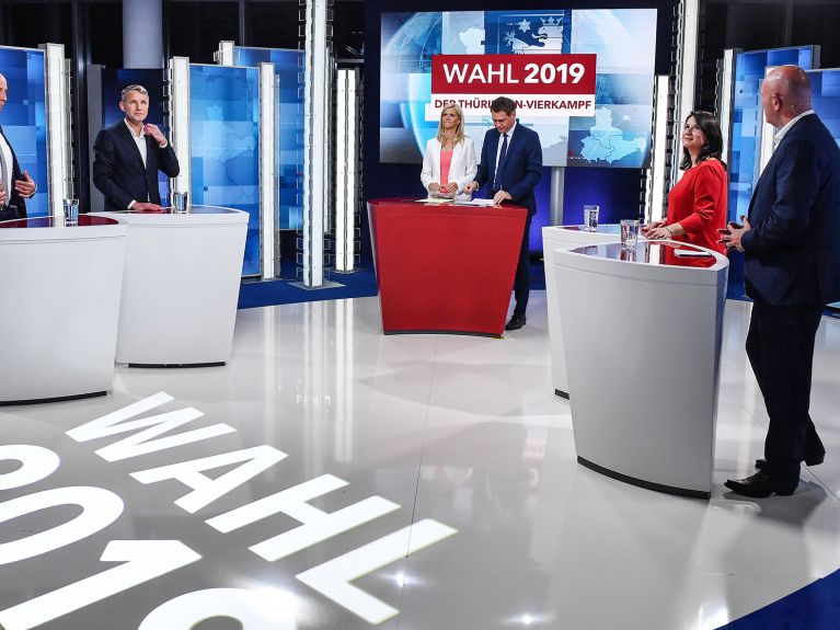 Debate na TV antes da eleição na Turíngia 