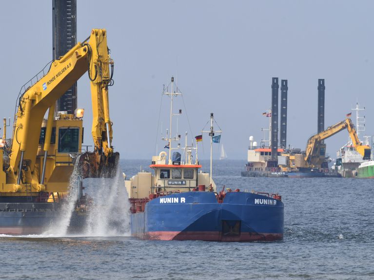 Bei Lubmin: Arbeiten in der Ostsee für Nord Stream 2