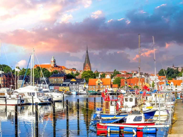 Blick auf den Hafen von Flensburg Blick auf den Hafen von Flensburg