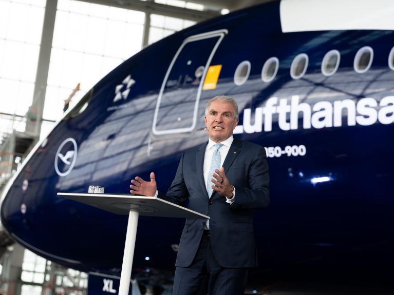 Lufthansa-Chef Carsten Spohr beim Festakt zum hundertjährigen Bestehen des Unternehmens