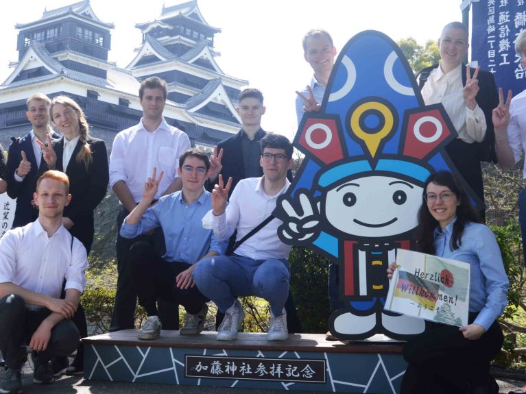 Luise’s scholarship class on an excursion