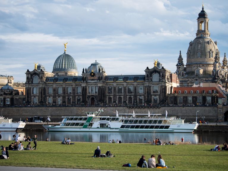 Дрезден: Панорама с Фрауэнкирхе