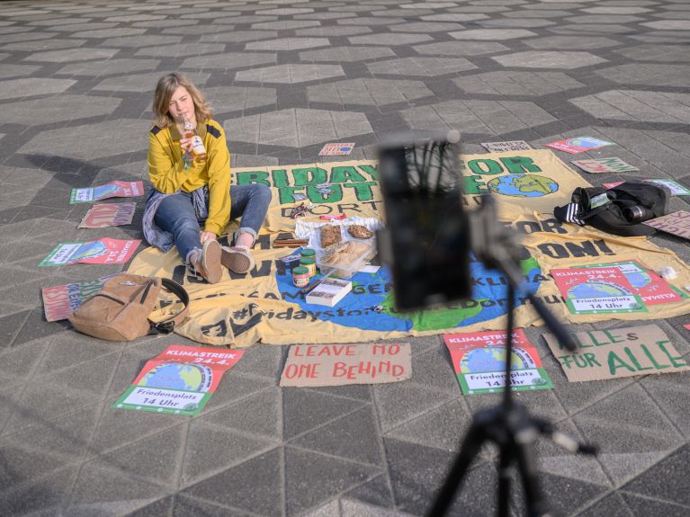 Mahnwache der Fridays for Future-Bewegung